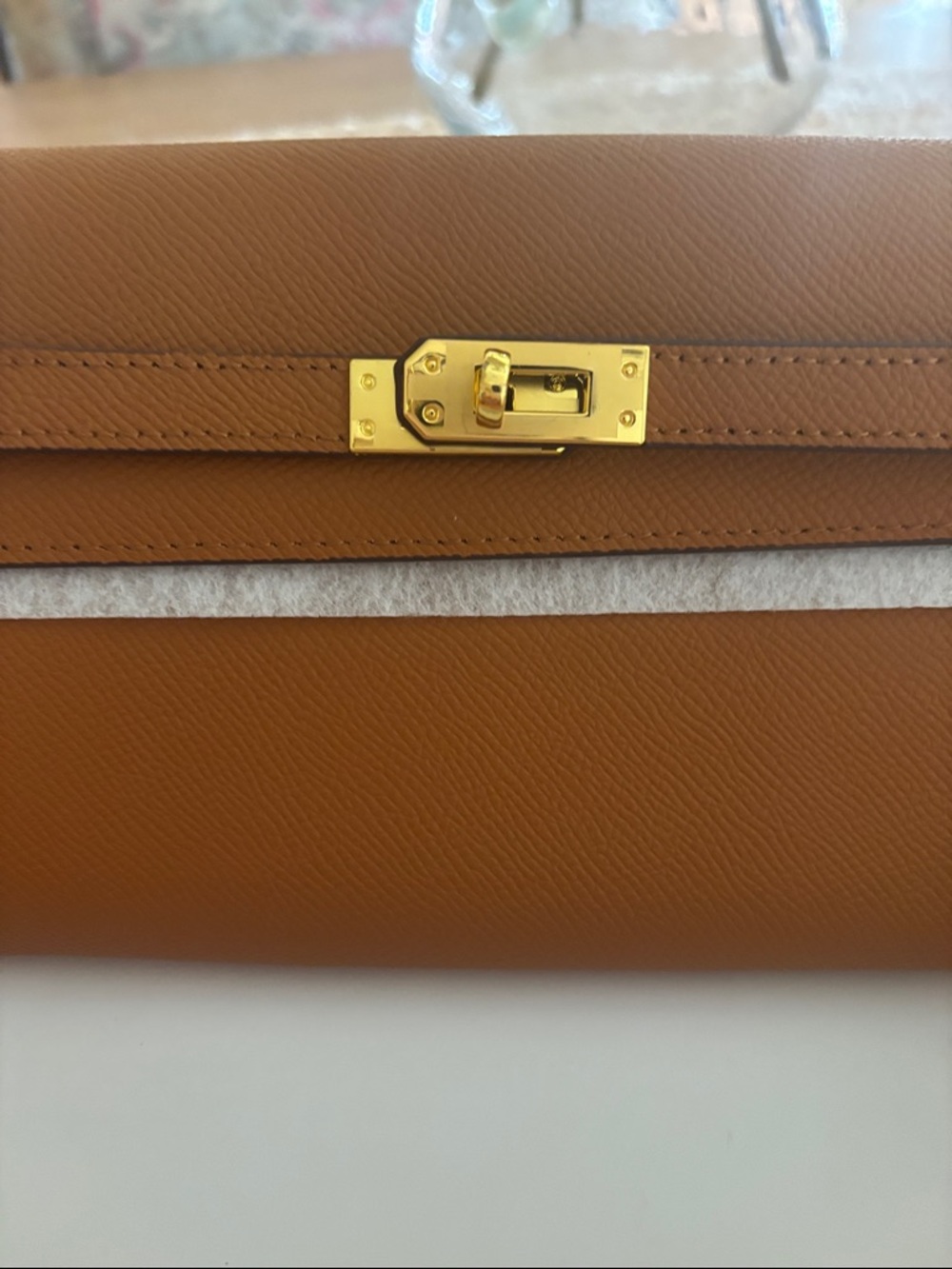 Brown Leather Wallet bag/with strap - Picture 2 of 8